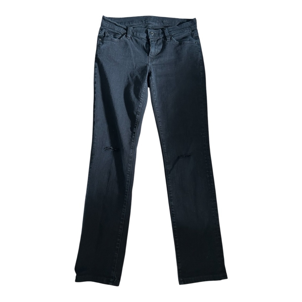 7 For All Mankind Black straight leg jeans